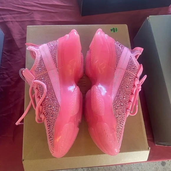Steve Madden Pink Glitter Athletic Shoes - Picture 1 of 8